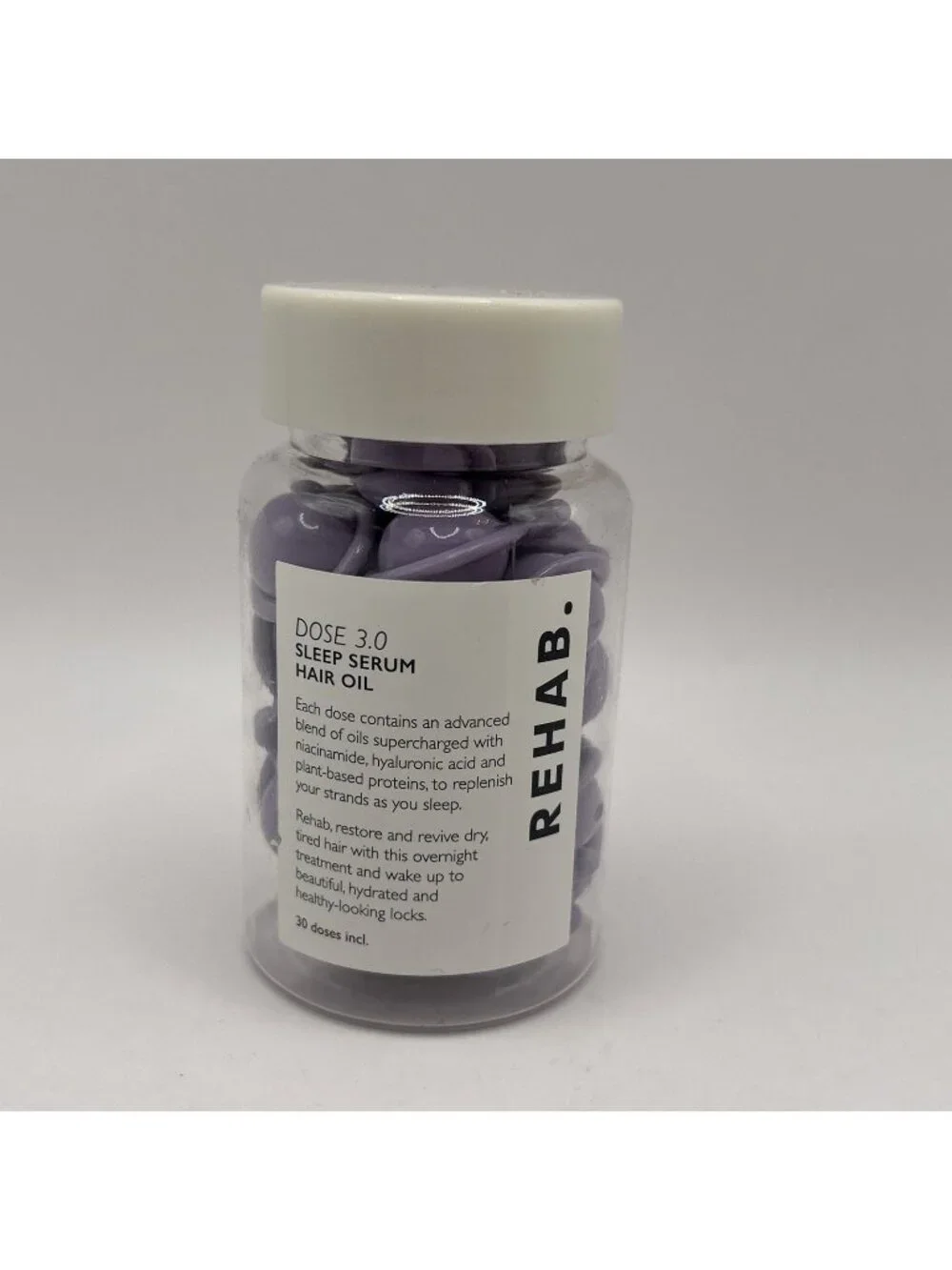 REHAB. Dose 3.0 Sleep Serum Hair Oil 30 x 1 ml (1 oz) Full Size NEW Purple Night
